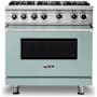 Viking 5 Series 36 Inch Wide 5.1 Cu. Ft. Free Standing Liquid Propane Range with GourmetGlo Infrared Broiler and ProFlow Convection Air Baffle Splash