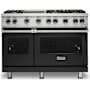 Viking 5 Series 48 Inch Wide 5.07 Cu. Ft. Free Standing Liquid Propane Range with VariSimmer Functionality and SureSpark Ignition System Cast Black