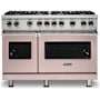 Viking 48 Inch Wide 5.07 Cu. Ft. Free Standing Natural Gas Range with SureSpark Ignition System and VariSimmer Functionality Blush