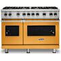 Viking 48 Inch Wide 5.07 Cu. Ft. Free Standing Natural Gas Range with SureSpark Ignition System and VariSimmer Functionality Daffodil