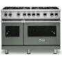 Viking 48 Inch Wide 5.07 Cu. Ft. Free Standing Natural Gas Range with SureSpark Ignition System and VariSimmer Functionality Eucalyptus