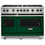 Viking 48 Inch Wide 5.07 Cu. Ft. Free Standing Natural Gas Range with SureSpark Ignition System and VariSimmer Functionality Ivy