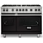 Viking 48 Inch Wide 5.07 Cu. Ft. Free Standing Natural Gas Range with SureSpark Ignition System and VariSimmer Functionality Onyx