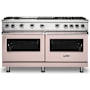 Viking 5 Series 60 Inch Wide 5.07 Cu. Ft. Free Standing Liquid Propane Range with TruGlide Full Extension Rack and ProFlow Convection Air Baffle Blush