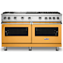 Viking 60 Inch Wide 5.07 Cu. Ft. Free Standing Natural Gas Range with TruGlide Full Extension Rack and ProFlow Convection Air Baffle Daffodil
