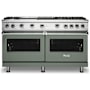 Viking 5 Series 60 Inch Wide 5.07 Cu. Ft. Free Standing Liquid Propane Range with TruGlide Full Extension Rack and ProFlow Convection Air Baffle Eucalyptus