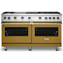 Viking 60 Inch Wide 5.07 Cu. Ft. Free Standing Natural Gas Range with TruGlide Full Extension Rack and ProFlow Convection Air Baffle Golden Hour