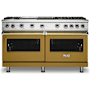 Viking 5 Series 60 Inch Wide 5.07 Cu. Ft. Free Standing Liquid Propane Range with TruGlide Full Extension Rack and ProFlow Convection Air Baffle Golden Hour