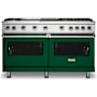 Viking 60 Inch Wide 5.07 Cu. Ft. Free Standing Natural Gas Range with TruGlide Full Extension Rack and ProFlow Convection Air Baffle Ivy