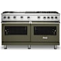 Viking 60 Inch Wide 5.07 Cu. Ft. Free Standing Natural Gas Range with TruGlide Full Extension Rack and ProFlow Convection Air Baffle Martini
