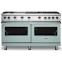 Viking 60 Inch Wide 5.07 Cu. Ft. Free Standing Natural Gas Range with TruGlide Full Extension Rack and ProFlow Convection Air Baffle Splash