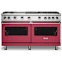 Viking 60 Inch Wide 5.07 Cu. Ft. Free Standing Natural Gas Range with TruGlide Full Extension Rack and ProFlow Convection Air Baffle Valentine