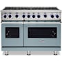 Viking 48 Inch Wide 6.1 Cu. Ft. Free Standing Natural Gas Range November Sky