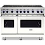 Viking 48 Inch Wide 6.1 Cu. Ft. Free Standing Natural Gas Range Pure White