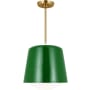 Visual Comfort Draper 12" Wide Pendant Green