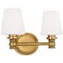 Visual Comfort Xavierre 2 Light 14" Wide Vanity Light Burnished Brass
