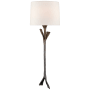 Visual Comfort Fliana 24" Tail Sconce in with Linen Shade by AERIN Aged Iron