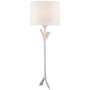 Visual Comfort Fliana 24" Tail Sconce in with Linen Shade by AERIN Plaster White