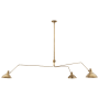 Visual Comfort Charlton 96" Grande Triple Arm Chandelier by AERIN Hand Rubbed Antique Brass