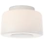 Visual Comfort Acme 9" Small Flush Mount with White Glass by Barbara Barry Polished Nickel