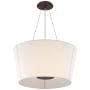 Visual Comfort Hoop 26" Medium Inverted Hanging Linen Shade by Barbara Barry Bronze