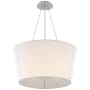 Visual Comfort Hoop 26" Medium Inverted Hanging Linen Shade by Barbara Barry Soft Silver