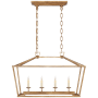 Visual Comfort Darlana 30" Small Linear Lantern by Chapman & Myers Gilded Iron