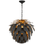 Visual Comfort Cynara 37" Grande Chandelier by E.F. Chapman Matte Black / Gild