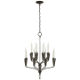 Visual Comfort Aiden 25" Small Chandelier by Chapman & Myers Aged Iron