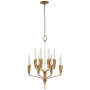 Visual Comfort Aiden 25" Small Chandelier by Chapman & Myers Gilded Iron