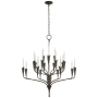 Visual Comfort Aiden 40" Large Chandelier by Chapman & Myers Aged Iron