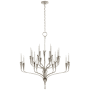 Visual Comfort Aiden 40" Large Chandelier by Chapman & Myers Polished Nickel