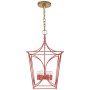 Visual Comfort Cavanagh 23" Small Lantern by kate spade NEW YORK Coral / Gild