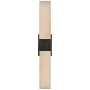 Visual Comfort Covet 26" Double Box Sconce with Alabaster Shades by Kelly Wearstler Bronze