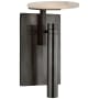 Visual Comfort Melange 11" Floating Alabaster Disc LED Sconce by Kelly Wearstler Bronze