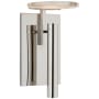 Visual Comfort Melange 11" Floating Alabaster Disc LED Sconce by Kelly Wearstler Polished Nickel