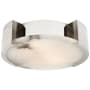 Visual Comfort Melange 14" Small Flush Mount with Alabaster Shade by Kelly Wearstler Polished Nickel