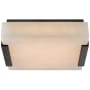 Visual Comfort Covet 8" Small Flush Mount with Alabaster Shade by Kelly Wearstler Bronze