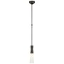 Visual Comfort Utopia 14" Small Pendant with White Glass by Kelly Wearstler Aged Iron