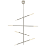 Visual Comfort Rousseau 48" Large Articulating Chandelier by Kelly Wearstler Polished Nickel / Etched Crystal