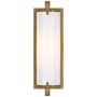 Visual Comfort Calliope 12" Short Bath Light with White Glass by Thomas O'Brien Hand Rubbed Antique Brass