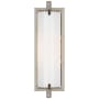 Visual Comfort Calliope 12" Short Bath Light with White Glass by Thomas O'Brien Polished Nickel