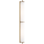 Visual Comfort Calliope 33" Over the Mirror Bath Light with White Glass by Thomas O'Brien Hand Rubbed Antique Brass
