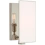Visual Comfort Albertine 12" Small Sconce with White Diffuser by Thomas O'Brien Polished Nickel / White Glass
