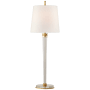 Visual Comfort Lyra 36" Crystal Buffet Lamp with Linen Shade by Thomas O'Brien Hand Rubbed Antique Brass / Crystal
