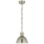 Visual Comfort Hicks 9" Small Pendant with Acrylic Diffuser by Thomas O'Brien Antique Nickel