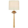Visual Comfort Beaumont 19" Medium Tail Sconce with Linen Shade by AERIN Gild