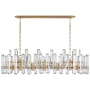 Visual Comfort Bonnington 55" Large Linear Chandelier with Crystal by AERIN Hand-Rubbed Antique Brass / Crystal