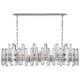 Visual Comfort Bonnington 55" Large Linear Chandelier with Crystal by AERIN Polished Nickel / Crystal