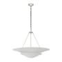 Visual Comfort Mollino 32" Large Tiered Chandelier with Plaster White Shade by AERIN Polished Nickel